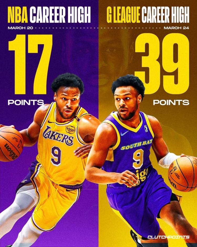 在進(jìn)步！布朗尼一周內(nèi)先后創(chuàng)下個人NBA和G聯(lián)盟單場得分新紀(jì)錄